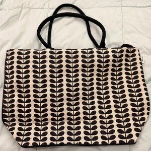 Stylish Black and Cream Tote Bag